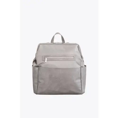 BÉIS 'The Backpack Diaper Bag' in Grey - Chic Diaper Backpack