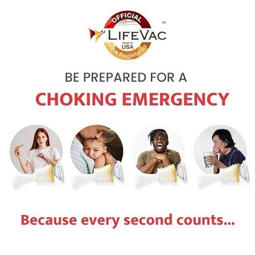 LifeVac Home Kit - Portable Suction Rescue Device, First Aid Kit for Kids and Adults, Portable Airway Suction Device for Children and Adults