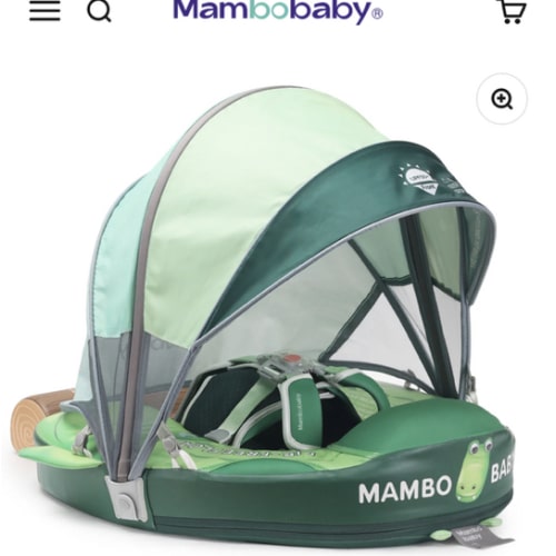 Mambobaby Float with Canopy and Tail Crocodile