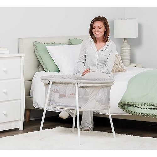 Regalo Baby Basics™ Infant Bassinet, Gray, Portable and Collapsible, Includes Padded Insert