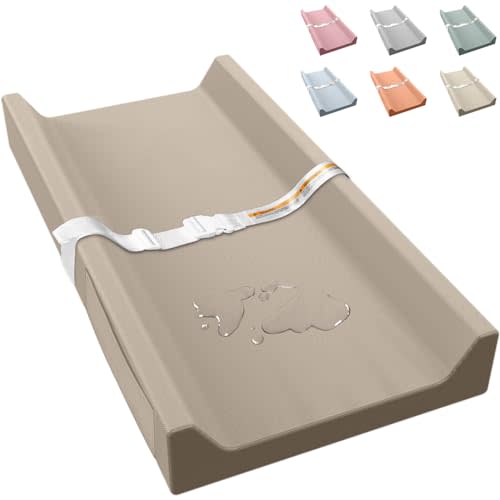 JVEOO Vegan Leather Baby Changing Pad, Waterproof & Wipeable Soft Diaper Changing Mat 32“ x 16.6" Comfortable Infant Changing Station for Dresser & Table