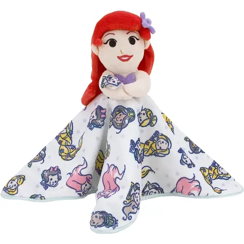 Disney Ariel and Princess White and Aqua Lovey Security Blanket
