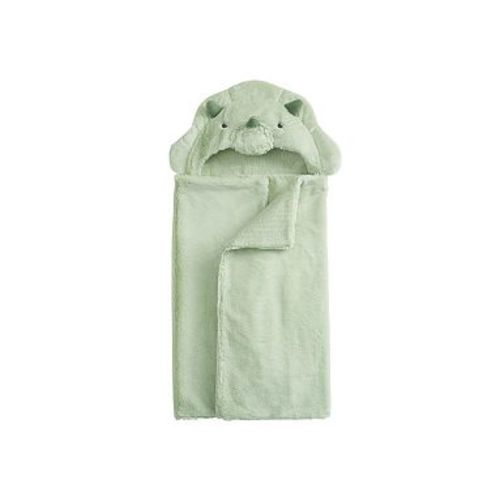 Dino Fur Baby Hooded Towel, Sage