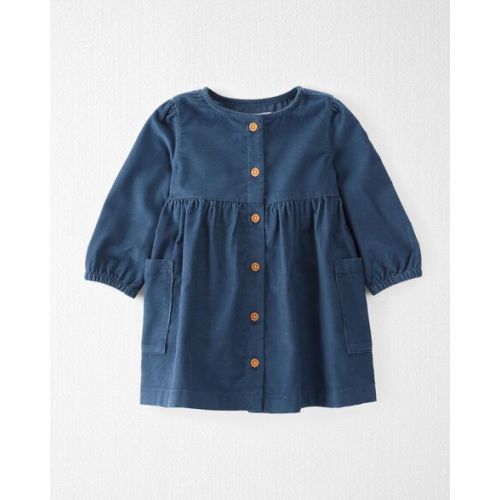 Baby Organic Cotton Corduroy Pocket Dress in Dark Sea Blue - Little Planet | Carter's