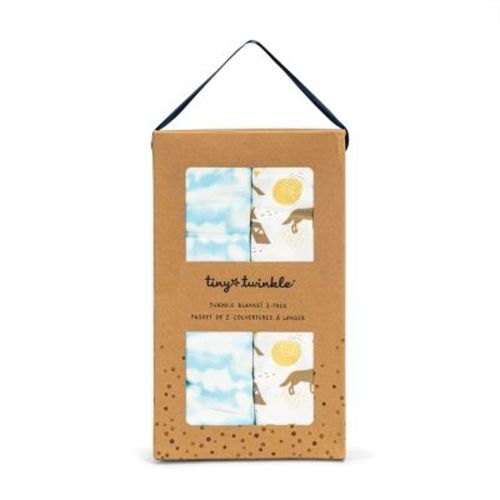 Tiny Twinkle Kaffle Swaddle Blanket 2-Pack, Soft and Silky Baby Blanket for Newborns (47" x 47")