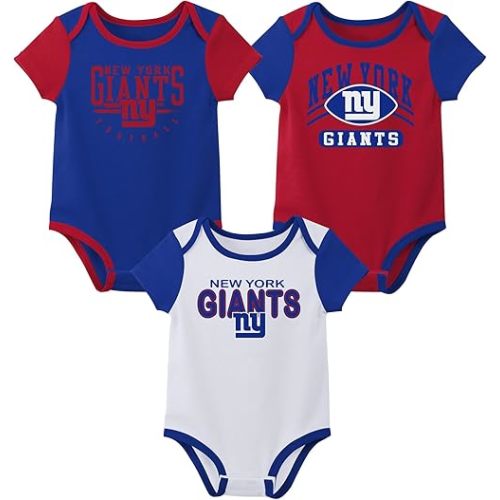 Outerstuff NFL Teams Newborn Baby and Infant Short Sleeve Bodysuit Variety 3-Pack (0-18m)
