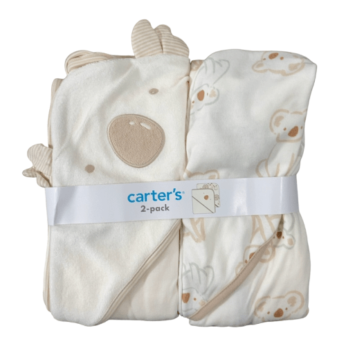 Carter’s Hooded Towels 2pack, Ivory/Khaki