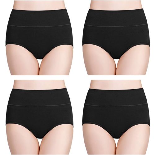 Women's Cotton Underwear, Full Coverage Briefs 4 Pack