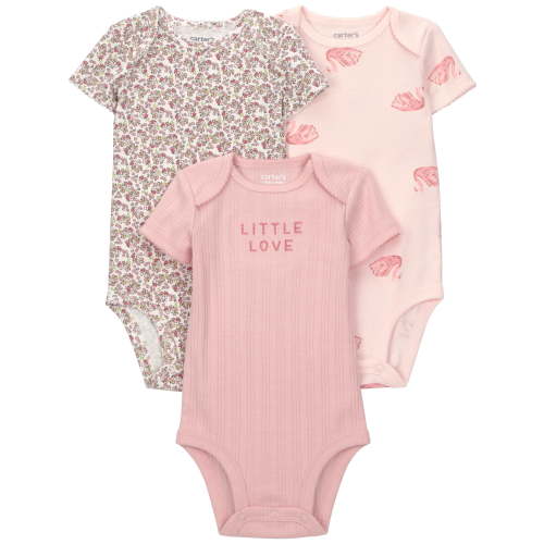 Carter's Child of Mine Baby Girl Bodysuit, 3-Pack, Sizes Preemie-18 Months