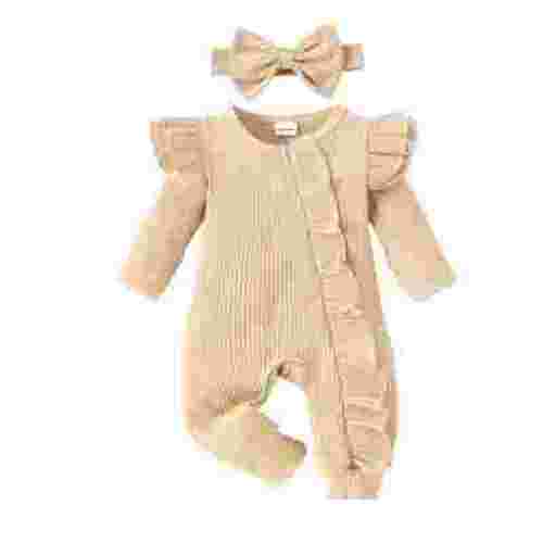 Coerni Baby Girl Clothes Fall Winter Outfits Toddler Long Sleeve Romper Jumpsuit Bodysuit Cute New Born Clothes for Girl