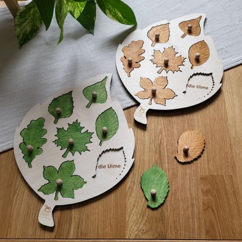 Montessori Toys, Wooden Name Puzzle, Wooden Leaf Puzzle