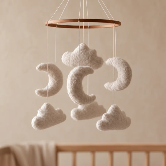 Marshmallow Sky - Baby Mobile