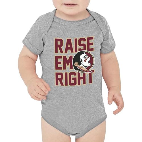 Little King NCAA Raise Em Right Short Sleeve Romper-Infant Sizes 0-3M 6M 12M