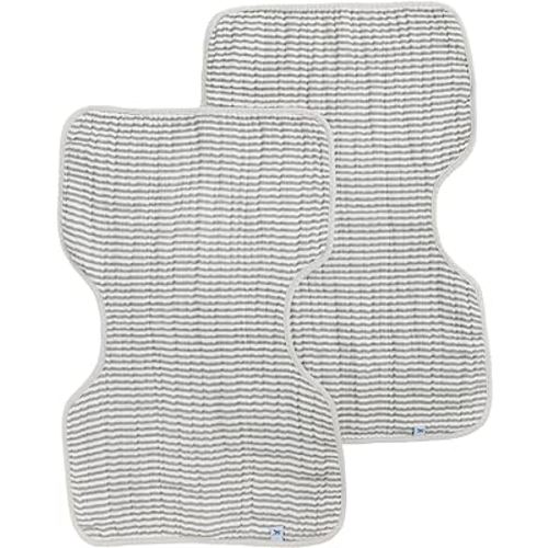 Little Unicorn Ultra-Absorbent Premium Burp Cloth 2 Pack | Soft on Baby's Skin | Larger Size | Ergonomic Design | Set of 2 (Grey Stripe)
