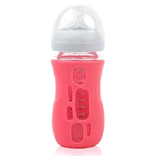 Olababy Silicone Sleeve for Avent Natural Glass Baby Bottles (8 oz, Pink) - 8 Ounce