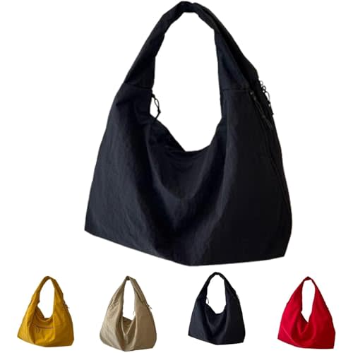 Women's Solid Color Textured Draped Tote Bag, Large Capacity Fashion Versatile Shoulder Bag, Casual Canvas Tote Bag