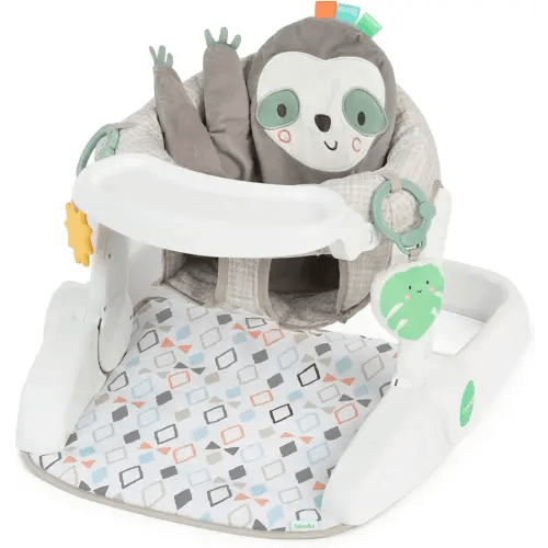 Ingenuity Prop Spot Learn-to-Sit Floor Seat for Baby, Removable Tray, 2 Linkable Toys, Tummy Time Mat, Unisex, for Ages 4-12 Months - Loni