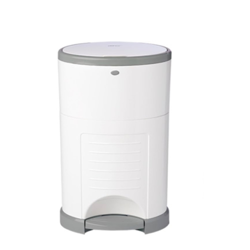 Diaper Dekor Classic Hands-Free Diaper Pail | Easiest to Use | Just Step – Drop – Done | Doesn’t Absorb Odors | Most Economical Refill System | 70% Recycled Materials | EKO White