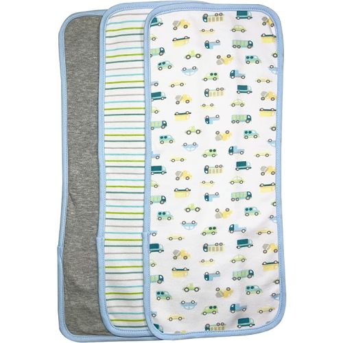 Spasilk Burp Cloths 3 Pack 100% Cotton One Size