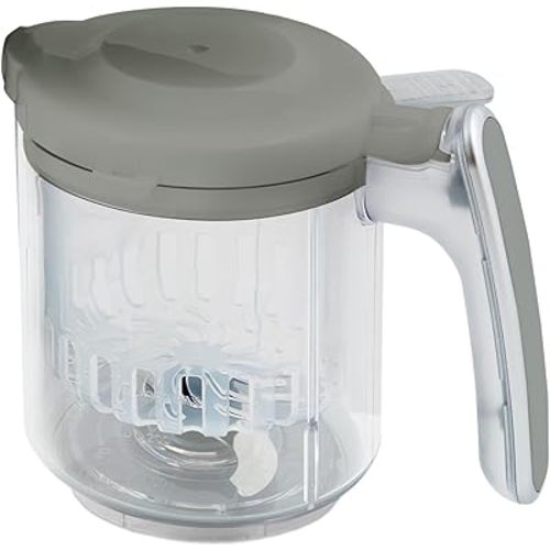 Replacement Stirring Cup & Blade with Steaming Basket for EVLA'S Baby Food Maker - Gray