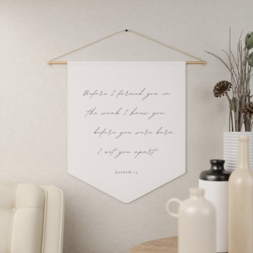 Nursery Scripture Pennant Jeremiah 1:5 Wall Decor Before I Knew You Bible Verse Pennant Christian Nursery Minimalist Baby Room - Etsy