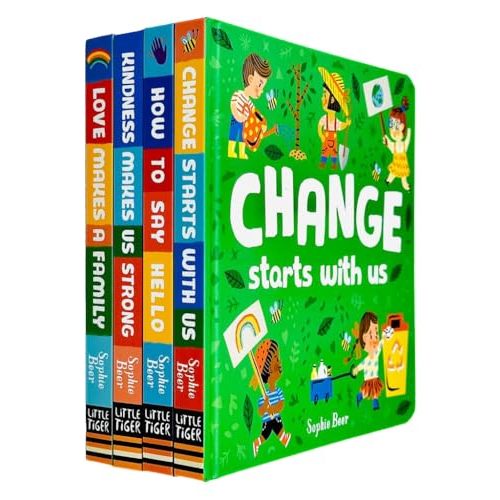 My First Behaviour and Manners Library 4 Books Collection Set by Sophie Beer (Change Starts With Us, Love Makes a Family, Kindness Makes Us Strong & How to say Hello)