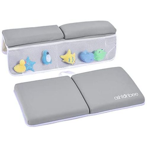 Bath Kneeler and Elbow Rest Pad, Water-Resistant Baby Bath Tub Knee Support and Arm Rest, Non-Slip Bath Seat for Babies 6 Months & Up, 22in