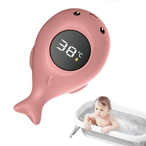 Baby Bath Thermometer, Whale Bath ,Water Temperature Thermometer Baby Safety, Safety Floating Toy, Temp Warning Water Thermometer, Thermometer Bath Thermometer for Pregnancy Infants Newborn