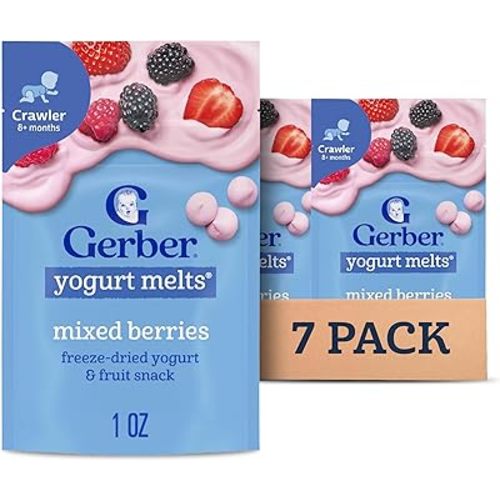 Gerber Baby Snacks Yogurt Melts, Peach, 1 Ounce (Pack of 7)