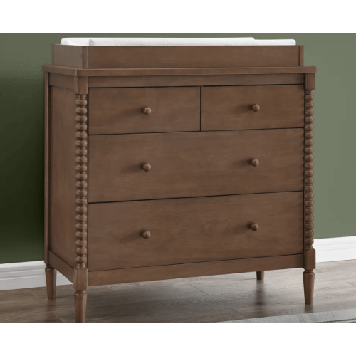 Saint 4 Drawer Dresser with Changing Top and Interlocking Drawers | Delta Children