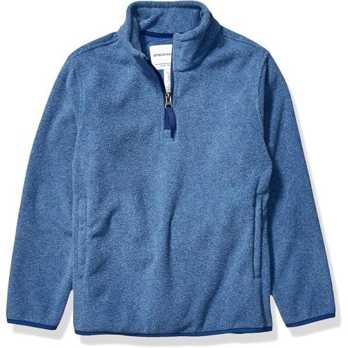 Amazon Essentials Boys and Toddlers' Polar Fleece Quarter-Zip Pullover Jacket
