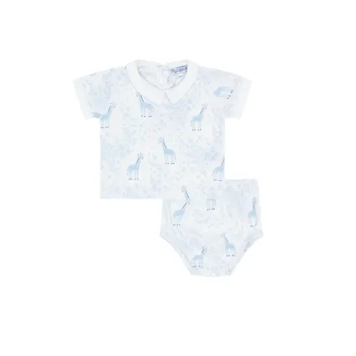 Buy Blue Giraffe Print Diaper Cover Set | Nellapima