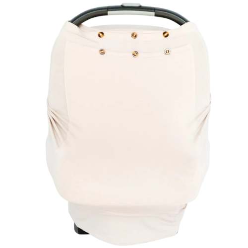 Snuggle Shield® LUXE Bamboo Multi-Use Antimicrobial Air Filtering Infant Cover Tan Sand