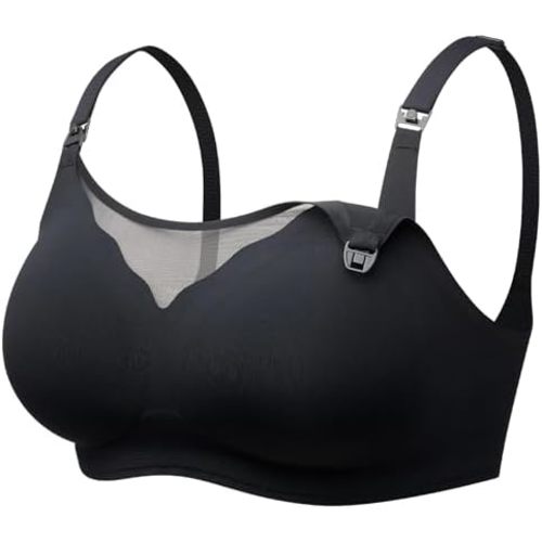 Momcozy Nursing Bras for Breastfeeding, Breathable Mesh Nursing Bras Comfort Maternity Bra Wireless Pregnancy Sleep Bra