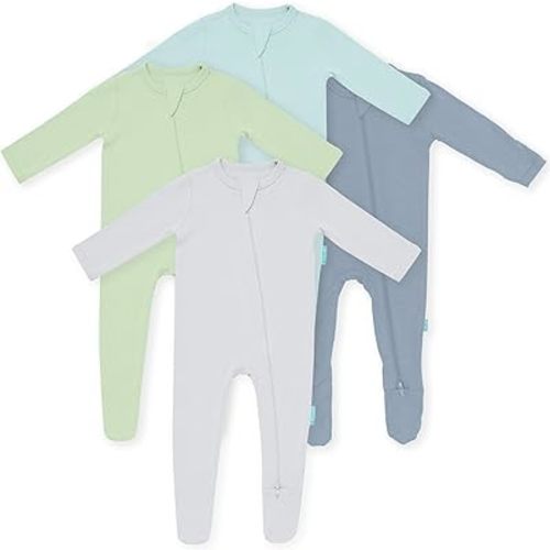 PurComfy Baby Zipper Footie Pajamas, 0-3 MONTH, Supersoft Bamboo Rayon Baby Footed Pjs Boy Girl Coverall Sleepers : Clothing, Shoes & Jewelry