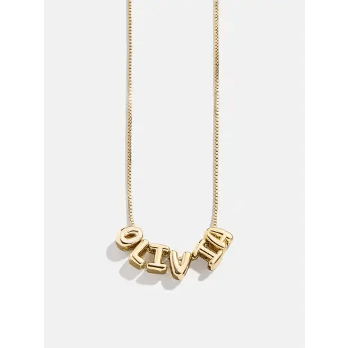 Mini Custom Bubble Letter Necklace *Reece