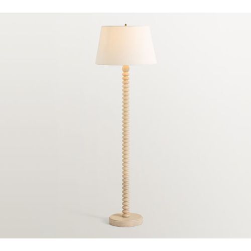Larkin Stacked Wood Floor Lamp (65"), Color: Natural