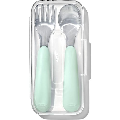 OXO Tot On-The-Go Fork and Spoon Set - Opal