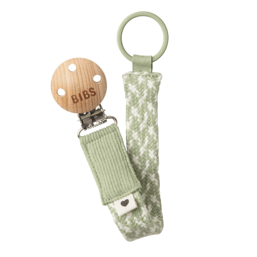 Pacifier Clip - Sage/Ivory