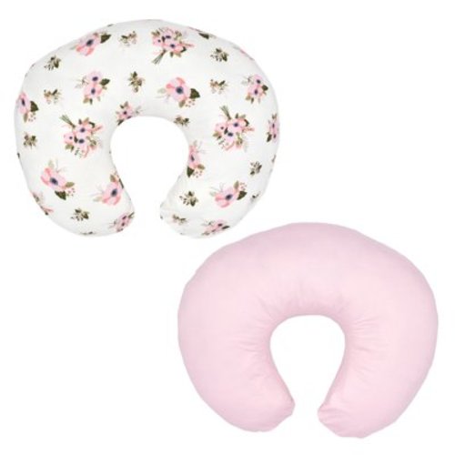 Floral Nursing Pillow Cover, Soft Fabric Universal Fit for Boppy Pillow, Easy Care Invisible Zipper Design, Breathable Polyester Fiber, Unique Pattern, Perfect for Baby Showers