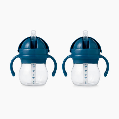 OXO Tot Transitions Straw Cup with Removable Handles - Navy, 2
