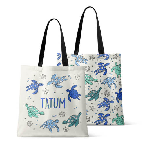 Personalized Tote Bags | Sea Turtle Splash