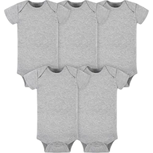 Gerber baby-girls 5-pack Solid Onesies Bodysuits