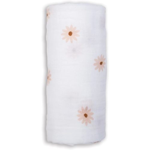 lulujo Baby Swaddle Blanket Unisex Softest 100% Cotton Muslin Swaddle Blanket Neutral Receiving Blanket for Girls & Boys| 40in x 40in| Baby Gift| Daisies