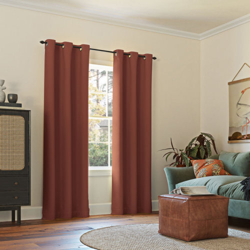 (2) Blackout Grommet Curtain Panel - 54"W x 95"L - Terracotta