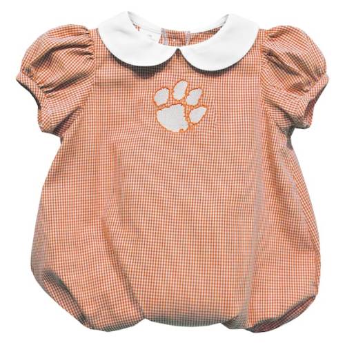 Girls Infant Vive La Fete  Orange Clemson Tigers Puffy Bubble Dress