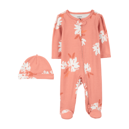 Baby 2-Piece Floral Sleep & Play Pajamas & Cap Set - Carter's | Carter's