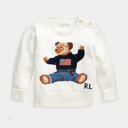 Baby Boy Polo Bear Cotton Sweater | Ralph Lauren
