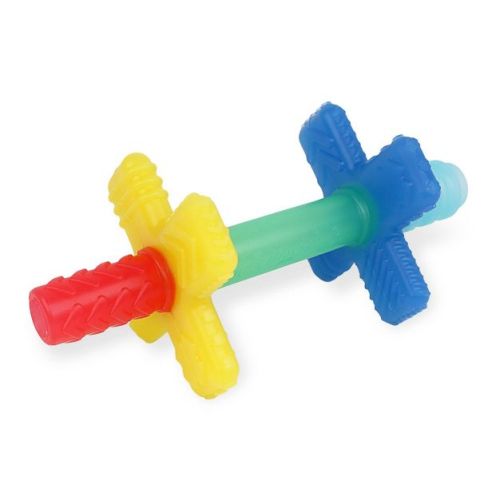 Itzy Ritzy Teensy Tubes Rattle And Teether - Blue And Red