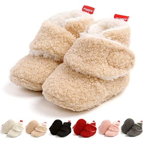 Ohwawadi Infant Baby Slippers Girls Boys Booties Warm Baby Socks Shoes Newborn Crib Shoes Baby Footwear Prewalkers